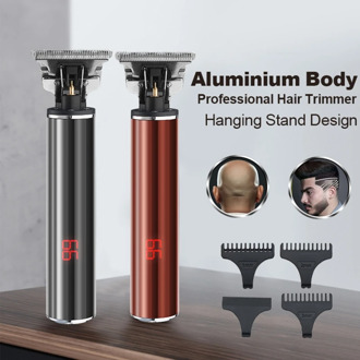 Professional Hair Clippers Men T-Blade Beard Trimmer Barber Grooming Kit Rechargeable Cordless Haircut Machine