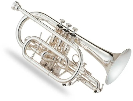 Professional Jupiter JCR-520S Bb Cornet Sliver Plated Musical instrument with Case Gloves Free Shipping