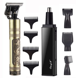 Professional Men's Hair Trimmer Clipper 0mm Baldheaded Cutting Machine 4 in 1 Electric Nose Eyebrow Shaver Razor Beard Trimmer