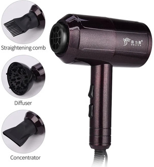 Professional Negative Ion Hair Dryer Electric Blow Dryers Hairdryer 3 Heat And 2 Speed Air Hairdryer Diffuser Concentrator Salon