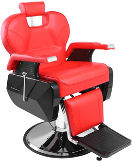 Professional Salon Barber Chair 8702A Red could sustain up to 150KG weight Designed with handrails for salon hair salon