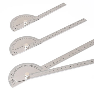 Professional Stainless Steel protractor angle finder 180 Degree Adjustable Woodworking Measurement Protractor Ruler Caliper