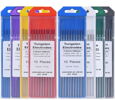 Professional Tungsten Electrodes TIG Welding Rods 150mm 1.0 1.6 2.4 3.2mm WL20 WT20 WC20 WL15 WZ8 WY20 WP WR Low Temperature Set