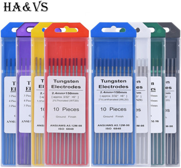 Professional Tungsten Electrodes TIG Welding Rods 150mm 1.0 1.6 2.4 3.2mm WL20 WT20 WC20 WL15 WZ8 WY20 WP WR Low Temperature Set