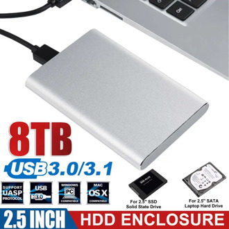 Professional USB3.0/3.1 HDD Enclosure 2.5 inch Serial Port SATA SSD Hard Drive Case Support 8TB Memory Mobile External HDD Case