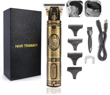 professional zero gapped T Blade hair clippers outliner salon trimmer hair cutting beard cordless barber rechargeable for men