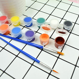 Professionele 12 Kleuren Acrylverf Set Hand Geschilderde Muur Schilderen Textuur Verf Felgekleurde Art Supplies