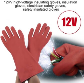Professionele 12 Kv Hoogspanning Isolerende Handschoenen 1 Paar Rubberen Elektricien 100% Veiligheid Handschoenen 40Cm Sellings