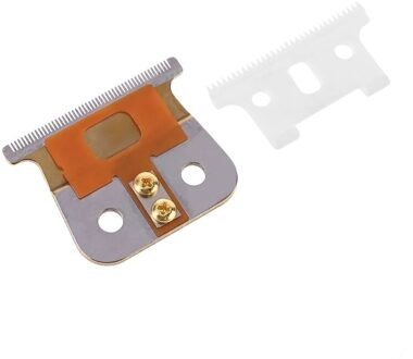 Professionele 2-Gat Clipper Blade Hoge Doos Staal Clipper Accessoires met 2 de Schroeven voor Elektrische Trimmer Snijmachine zilver goud