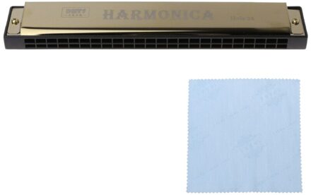 Professionele 24 Hole Harmonica Sleutel Van C Mond Metalen Orgel Voor Beginners Goud