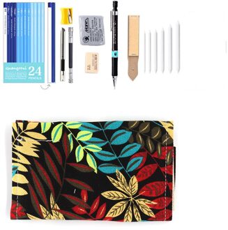 Professionele 28/38Pcs Schets Potlood Set Schetsen Houtskool Tekening Kit Hout Potlood Zakken Voor Schilder Scholieren Art levert 38 Pencil zak set1