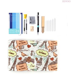 Professionele 28/38Pcs Schets Potlood Set Schetsen Houtskool Tekening Kit Hout Potlood Zakken Voor Schilder Scholieren Art levert 38 Pencil zak set4