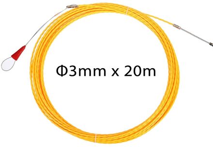 Professionele 3/4Mm 10/20/30M Glasvezel Elektrische Kabel Tape Leiding Duct Kabel Push Puller gereedschap Wiel Duwen Voor Bedrading Instal 3mm 20m