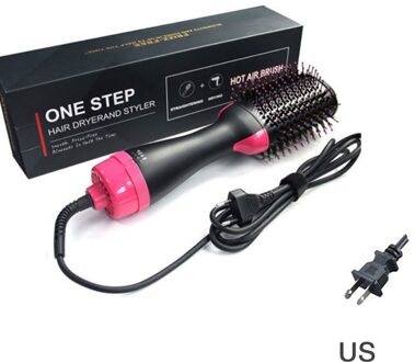 Professionele 3-In-1 Föhn Kam Een Stap Air Brush Elektrische Föhn Borstel Negatieve Ionen stijltang Curler