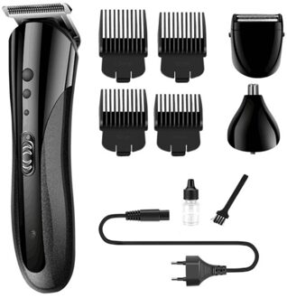 Professionele 6 In 1 Multi Functionele Tondeuse Tondeuse Elektrische Baard Trimmer Borstel Oplaadbare Tondeuse Cutter Kit