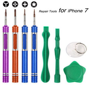Professionele 8 in 1 Mobiele Telefoons Opening Pry Reparatie Tool Kits Smartphone Schroevendraaiers Tool Set Voor iPhone 7