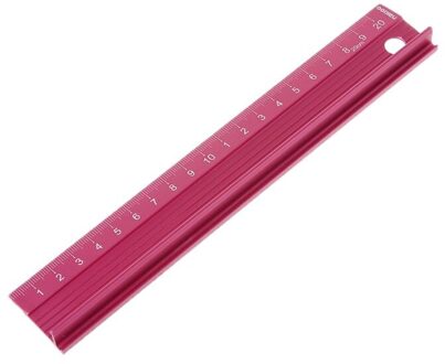 Professionele Aluminium Rechte Heerser Beschermende Schaal Meten Ingenieurs Tekening Tool 20/30/45Cm rood 20cm