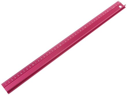 Professionele Aluminium Rechte Heerser Beschermende Schaal Meten Ingenieurs Tekening Tool 20/30/45Cm rood 45cm