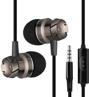 Professionele Bedrade Oortelefoon 3.5Mm In-Ear Oordopjes Met Microfoon Controller Sport Oortelefoon Headset Voor Xiaomi Huawei Oppo Fone TXTB1 zwart