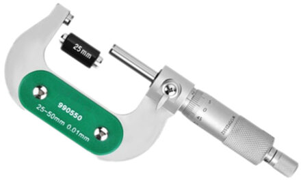 Professionele Bereik 25-50Mm Nauwkeurigheid 0.01Mm Hoge Nauwkeurigheid Buitenmicrometer Carbide Gauge Meter Meten Schuifmaat Micrometer