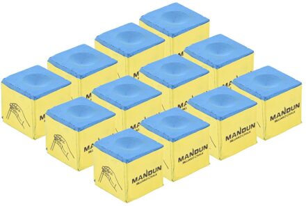 Professionele Blue Pool Cue Krijt Biljart Snooker Krijt Pack Van 12