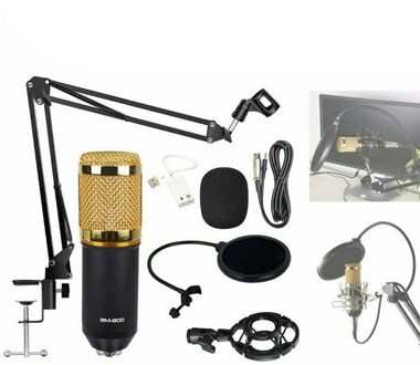 Professionele Broadcasting Recording Condensator Microfoon Kit Computer Cardioid Mic BM800