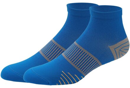 Professionele Buitensporten Sokken Mannen Sneldrogende Running Sokken Zweet-Absorberend Ademend Wandelschoenen Vrouwen Korte Fietsen Sokken blauw