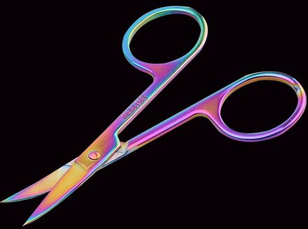 Professionele Chameleon Gebogen Hoofd Wenkbrauw Schaar Make-Up Trimmer Facial Hair Remover Manicure Schaar Nail Cuticle Tool