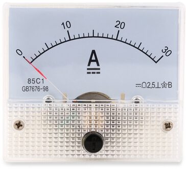Professionele DC30A Analoge Ampèremeter Panel Draagbare 0-30A Current Meter Duurzaam Analoge Amperemeters Panel Meter Gauge