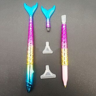Professionele Diamant Schilderij Boren Pen Borduren Tool Accessoires Kleurrijke Vis-Vormige Pen Punt Diamanten Mozaïek Gereedschap blauw
