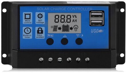 Professionele Dual Usb 12V/24V 10A Zonnepaneel Controller Batterij Laadregelaar Lcd Display Regulator Solar Controller