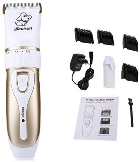 Professionele Elektrische Hond Haar Clipper Cutter Oplaadbare Pet Kat Hond Haar Trimmer Grooming Clippers Eu Plug Hond Haar Snijder