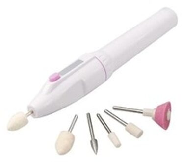 Professionele Elektrische Manicure Nail Art Pedicure File Boor Buffers Art Salon Manicure Pen Tool 5bits Polish Gereedschappen Voetverzorging
