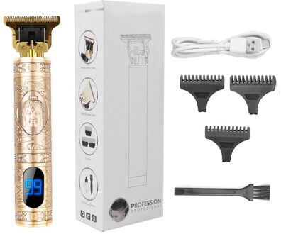 Professionele Elektrische Tondeuse Baard Scheerapparaten Tondeuse Met Digitale Led Display Mannen Cordless Kapsel Machine Heet Verkoop koper