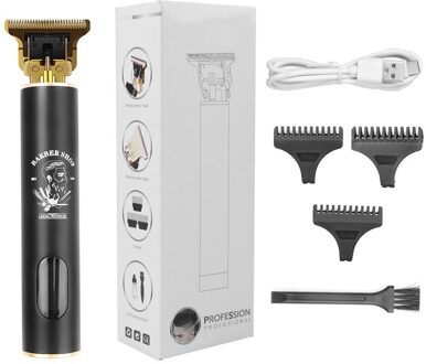 Professionele Elektrische Tondeuse Baard Scheerapparaten Tondeuse Met Digitale Led Display Mannen Cordless Kapsel Machine Heet Verkoop zwart