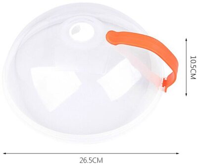 Professionele Food Cover Magnetron Hittebestendige Anti Sputteren Cover Handvat Herbruikbare Luchtdicht Voedsel Transparant Home Deksel oranje