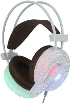 Professionele Gaming Headset Led Licht Oortelefoon Wired Hoofdtelefoon Met Microfoon H6 Professionele WH