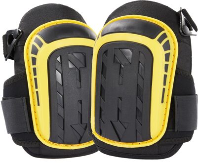 Professionele Gel Kniebeschermers Voor Werk, Bouw, Schoonmaken, vloeren Met Zware Schuimvulling En Sterke Rekbare Bandjes geel