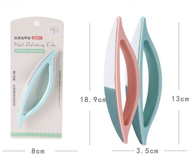 Professionele Grote Nagelvijlen Nail DIY Buffing Curve Manicure Gereedschap Polish Set Met Plastic Houder groen 1 stuk