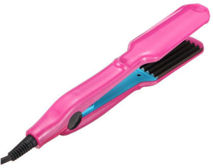 Professionele Haar Crimper Krultang Wand Keramische Golfkarton Golf Maïs Irons Golf Curler Iron Elektrische Corrugation Plaat Clip Roze / EU