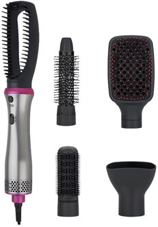 Professionele Haar Stijl Tool Föhn Borstel 5 In 1 Föhn Borstel Krultang Stijltang Haar Crimpers kam Haar au plug