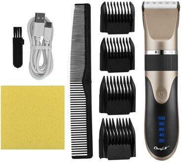 Professionele Haar Trimmer Digitale Usb Oplaadbare Tondeuse Voor Mannen Kapsel Keramische Blade Scheermes Haar Snijder Kapper Machine