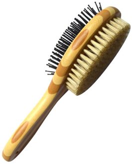 Professionele Hond Bont Haar Kam Huisdieren Dubbelzijdig Pin & Haren Bamboe Borstels Honden Katten Puppy Haar Schoon Grooming kam Borstel