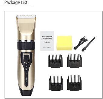 Professionele Hond Haar Trimmer 30W Tondeuse Voor Hond Elektrische Dier Scheren Machine Elektrische Haar Snijmachine USB goud 1