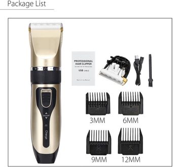 Professionele Hond Haar Trimmer 30W Tondeuse Voor Hond Elektrische Dier Scheren Machine Elektrische Haar Snijmachine USBgold 2 met blade
