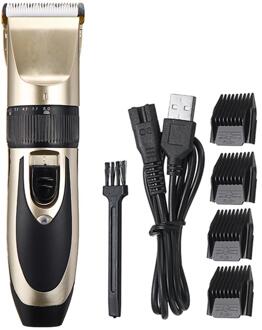Professionele Hond Haar Trimmer 30W Tondeuse Voor Hond Elektrische Dier Scheren Machine Elektrische Haar Snijmachine USBgold 7