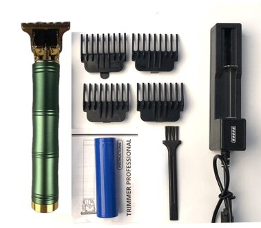 Professionele Hond Haar Trimmer Oplaadbare Huisdier Kat Grooming Clipper Scheerapparaat Geluidsarme Elektrische Cutters Kapsel Machine groen