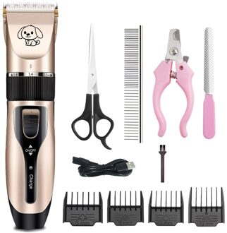 Professionele Hond Tondeuse Elektrische Kat Grooming Trimmer Oplaadbare Draadloze Scheerapparaat Kapsel Schaar Kit 110-240V Ac Stype 2