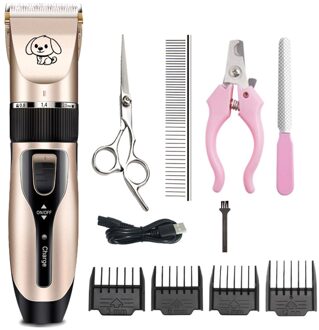 Professionele Hond Tondeuse Elektrische Kat Grooming Trimmer Oplaadbare Draadloze Scheerapparaat Kapsel Schaar Kit 110-240V Ac Stype 3
