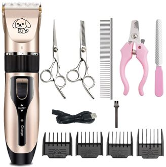 Professionele Hond Tondeuse Elektrische Kat Grooming Trimmer Oplaadbare Draadloze Scheerapparaat Kapsel Schaar Kit 110-240V Ac Stype 6